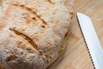 Homemade  bread with seeds