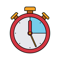 colorful silhouette of stopwatch icon vector illustration