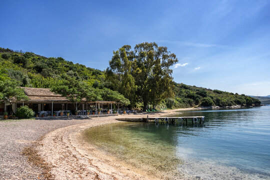 Agios Stefanos a small tourist resort on the north east coast of Corfu in Greece