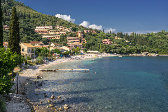 Kalami a small tourist resort on the north east coast of Corfu