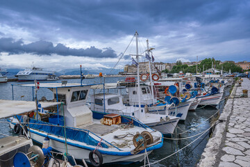 The old port of Corfu on the Ionian island of Corfu