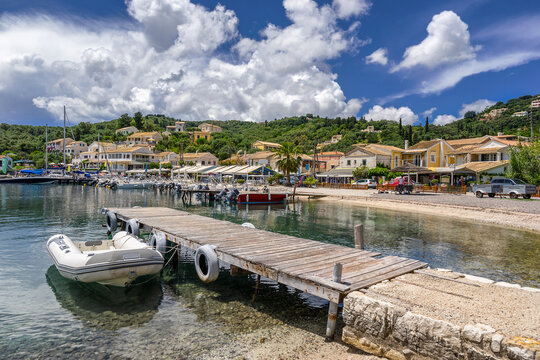 Agios Stefanos a small tourist resort on the north east coast of Corfu in Greece