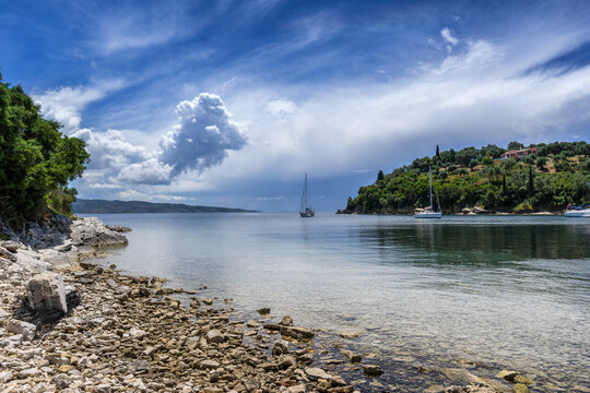 Agios Stefanos a small tourist resort on the north east coast of Corfu