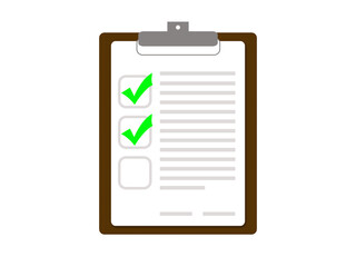 Clipboard with checklist