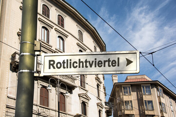 Fototapeta na wymiar Schild 242 - Rotlichtviertel