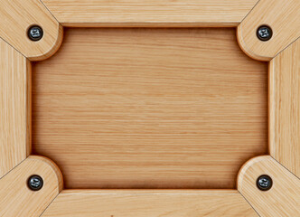 old wooden frame blackboard, menu board. isolated on white. 3d rendering.