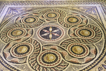 Ancient Mosaic Tiles Background