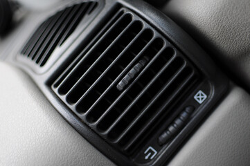 Air conditioner vent grill in a modern car