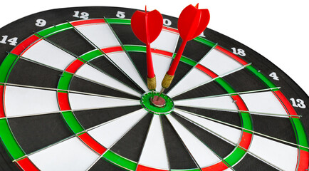 dartboard with darts
