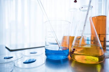 Beaker, flask, liquid, petri dish, laboratories