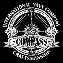 Corporate logo with compass.