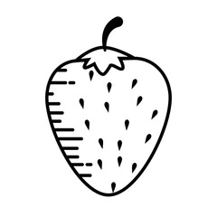 strawberry fruit food vector icon illustration graphic design
