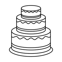 birthday cake icon over white background. vector illustration