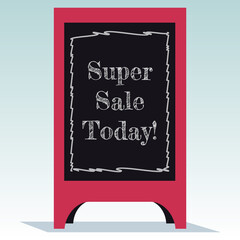  Advertising Street Sandwich Stand, with the inscription "Super Sale Today!"