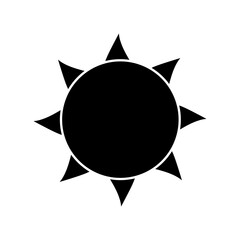 sun icon over white background. vector illustration