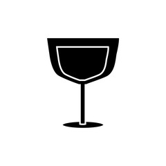 wine glass icon over white background. vector illustration