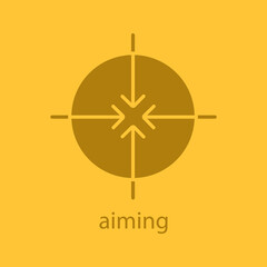 Aiming abstract symbol glyph color icon