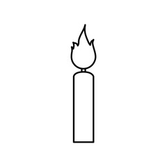 candle icon over white background. vector illustration