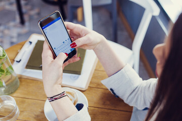 Beautiful Young Woman Having Coffee