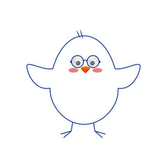 chick animal cute vector icon illustration graphic design