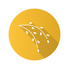 Catkins flat design long shadow icon