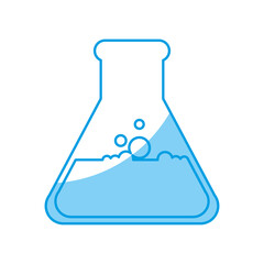 chemical flask icon over white background. vector illustration