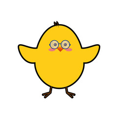 chick animal cute vector icon illustration graphic design
