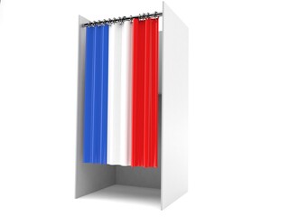 Vote cabinet with france flag
