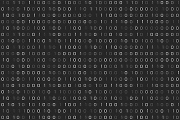 Binary code on a dark background