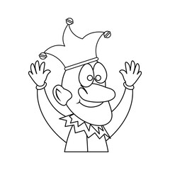 joker man funny vector icon illustration graphic design