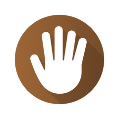 Palm flat design long shadow icon