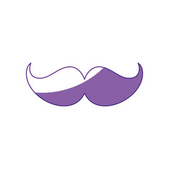 mustache cartoon style vector icon illustration graphic design