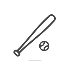Baseball bat icon vector