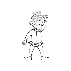 joker man funny vector icon illustration graphic design