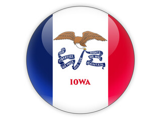 Flag of iowa, US state icon