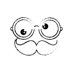 mask funny mustache vector icon illustration graphic design