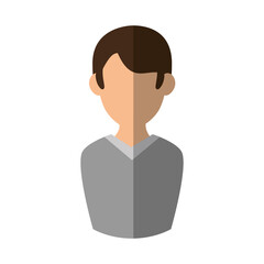 man faceless avatar vector icon illustration graphic design