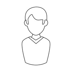 man faceless avatar vector icon illustration graphic design