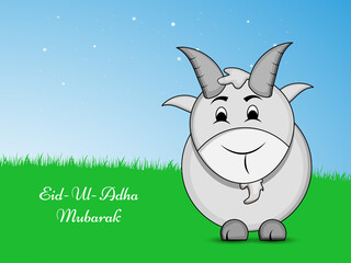 Illustration of goat for eid