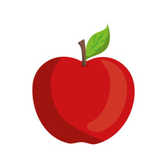 apple fruit icon over white background. vector illustration