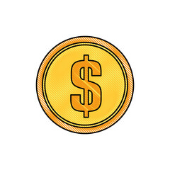 coin money symbol vector icon illustration graphic design