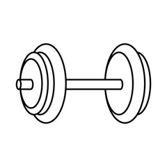dumbbell icon over white background. vector illustration