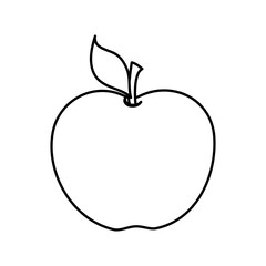 apple fruit icon over white background. vector illustration