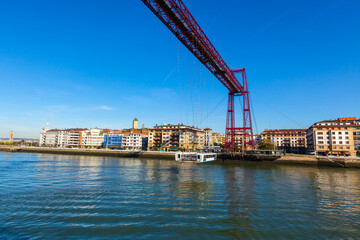 The Bizkaia suspension bridge in Portugalete, Spain