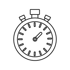 chronometer device icon over white background. vector illustration
