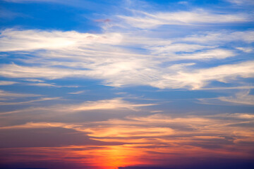 incredibly beautiful sunset, clouds at sunset, colorful sunset