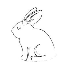 Obraz premium bunny animal nature vector icon illustration graphic design