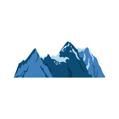 snow mountains peak alpine landscape image vector illustration