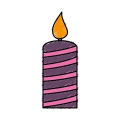 candle icon over white background. colorful design. vector illustration