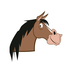 horse domestic animal, farming, agricultural species vector illustration